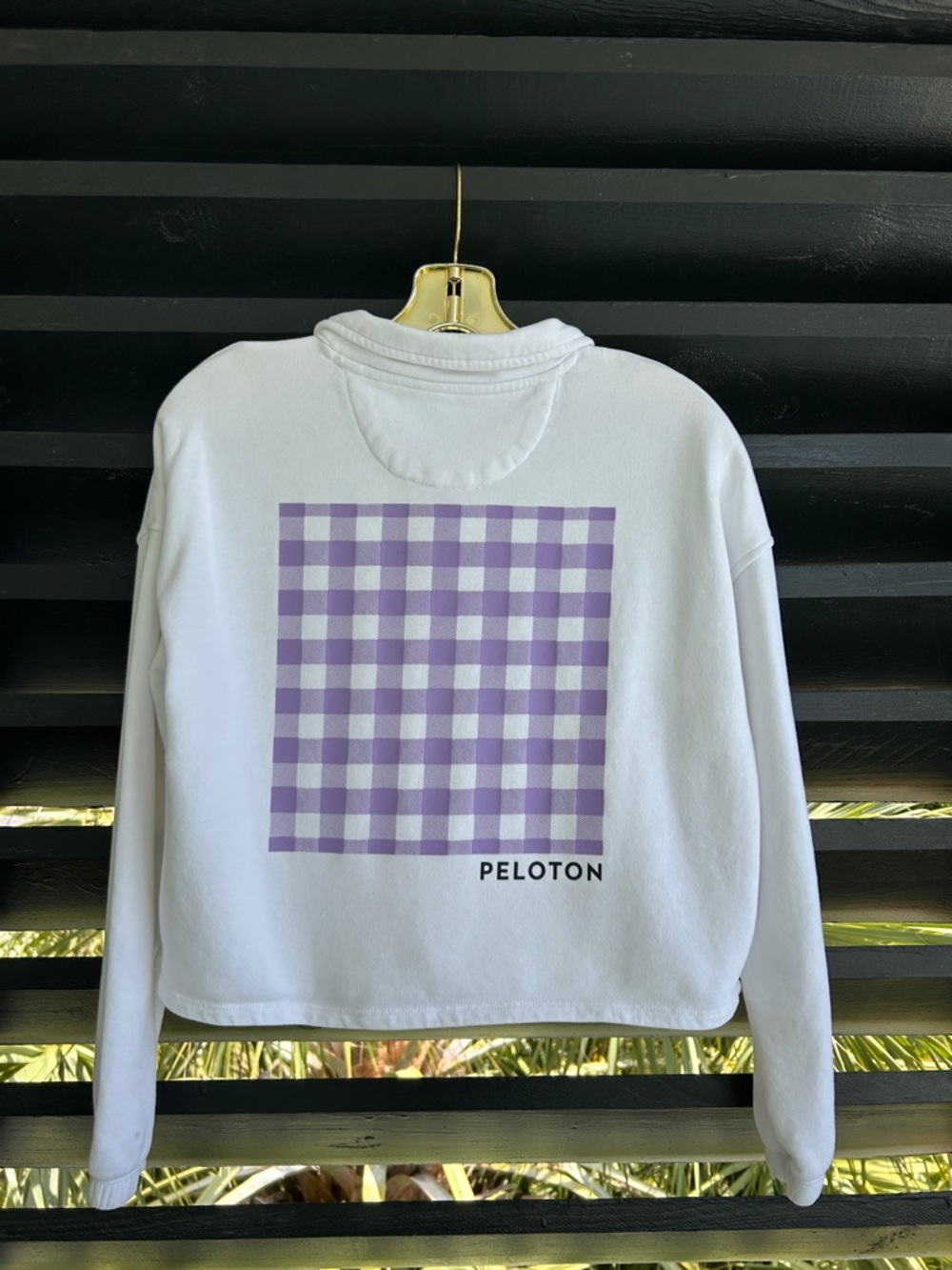 Peloton White Polo Collar Sweatshirt